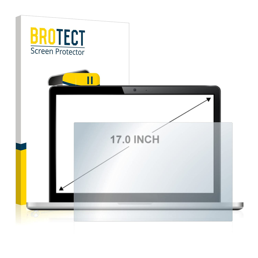 BROTECT 17" Panzerglasfolie Schutzfolie für Notebooks mit 17,0 Zoll (43.2 cm) [368 x 229 mm, 16:10]
