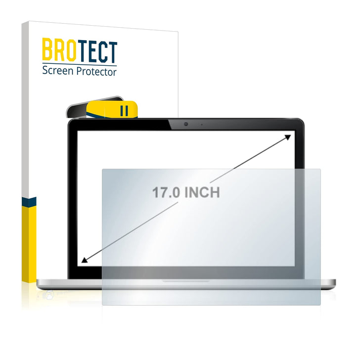 BROTECT 17" Panzerglasfolie Schutzfolie für Notebooks mit 17,0 Zoll (43.2 cm) [368 x 229 mm, 16:10]