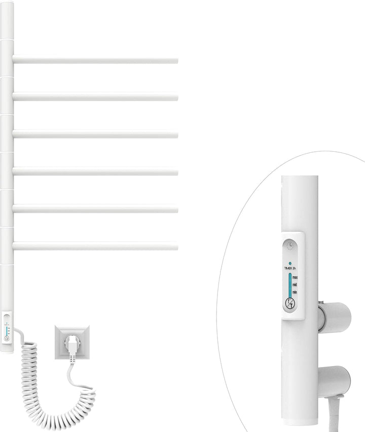 ELNA® Badheizkörper Elektrisch Weiss 79x40 cm, 78W - Elektrischer Handtuchheizkörper aus Edelstahl 3