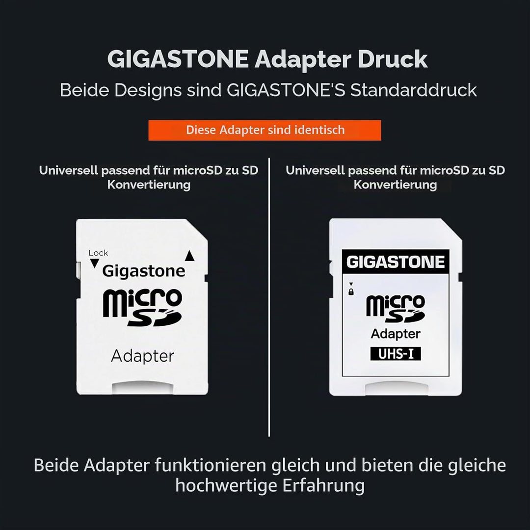Gigastone Speicherkarte 128GB 2 Karten, GoPro Kamera, Drohne, Samsung Sony, hohe Geschwindigkeit 4K