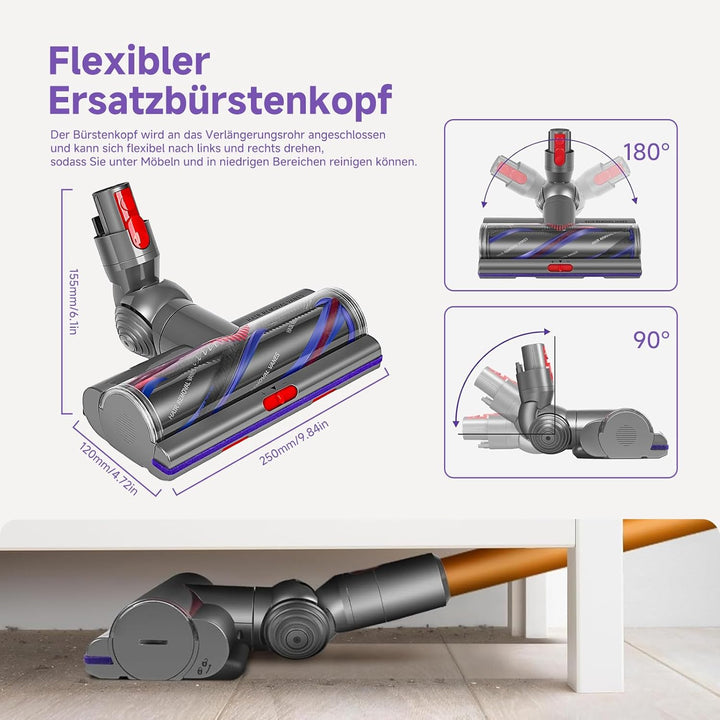 V11 Bodendüse-Torque Drive für Dyson V15/V11/V10/V8/V7 Bürste,Elektrische Ersatzbürste, Einstellbare