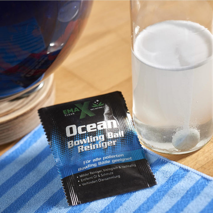 EMAX CLEAN Ocean | Bowling-Ball-Reiniger für polierte Bälle | Effektive Reinigung von Bowling-Kugeln