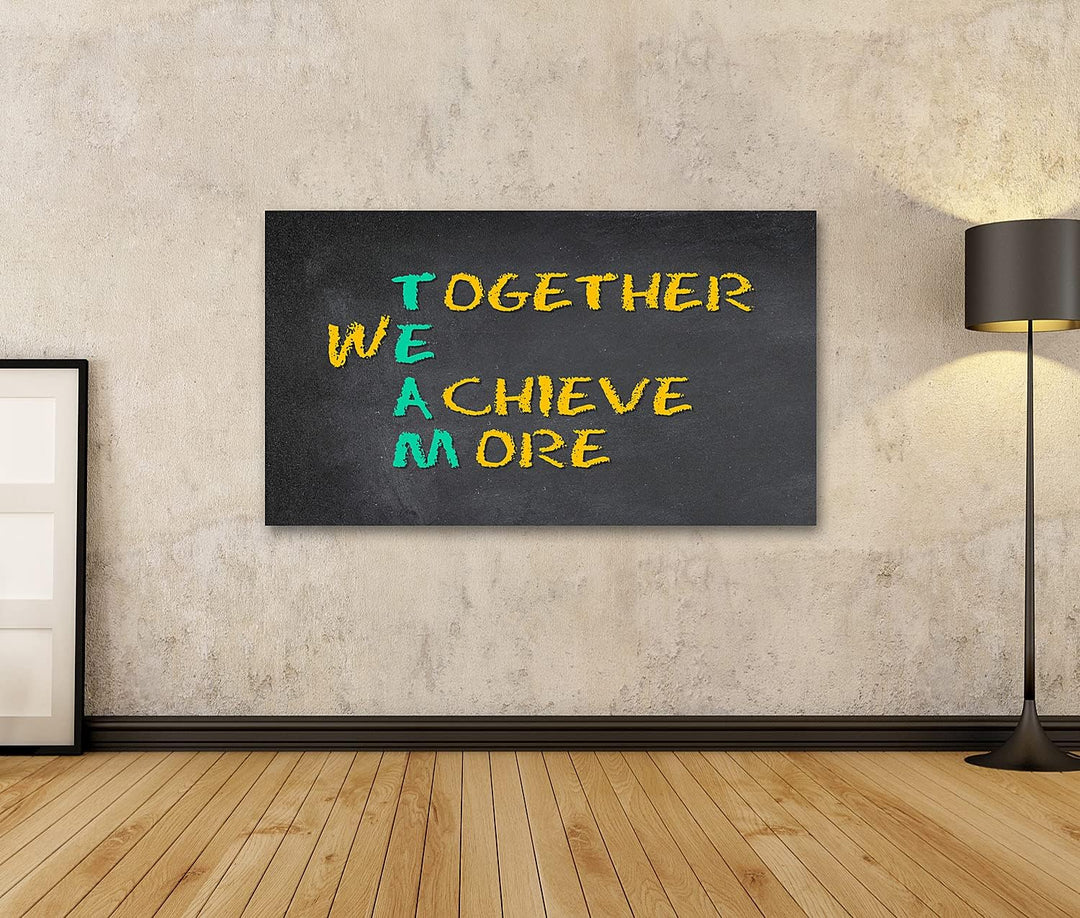 islandburner Bild auf Leinwand Team Work Motivation Mitarbeiter Für Büro Office Chef Besprechungsrau