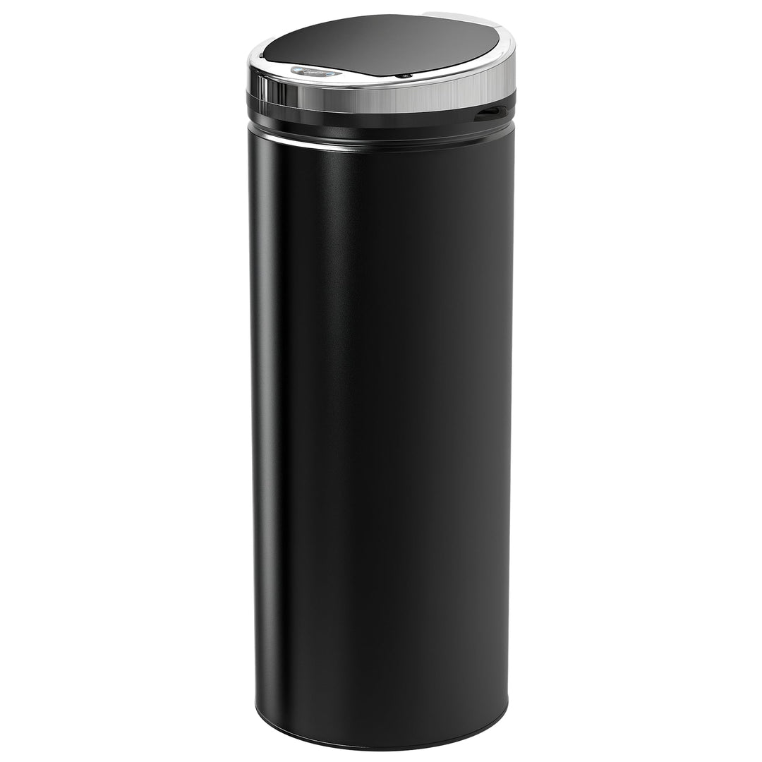 HOMCOM Sensor Mülleimer 50L, Automatischer Abfalleimer, Rostfreier Kücheneimer mit Infrarotsensor, f