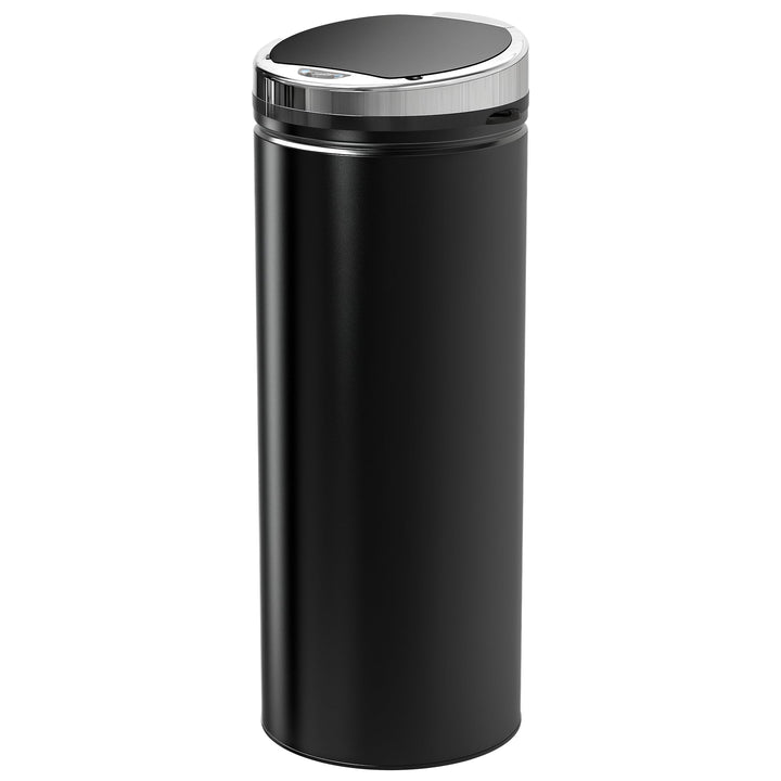 HOMCOM Sensor Mülleimer 50L, Automatischer Abfalleimer, Rostfreier Kücheneimer mit Infrarotsensor, f