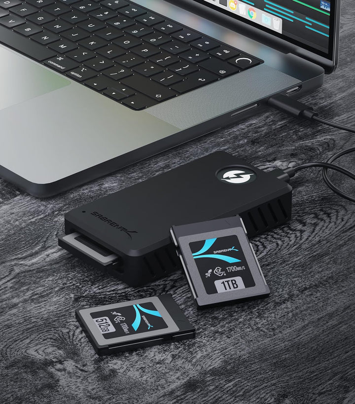 SABRENT Thunderbolt CFexpress Typ B Kartenleser, USB 3.2 GEN 2 1500MBps Externe Kartenlesegeräte (CR