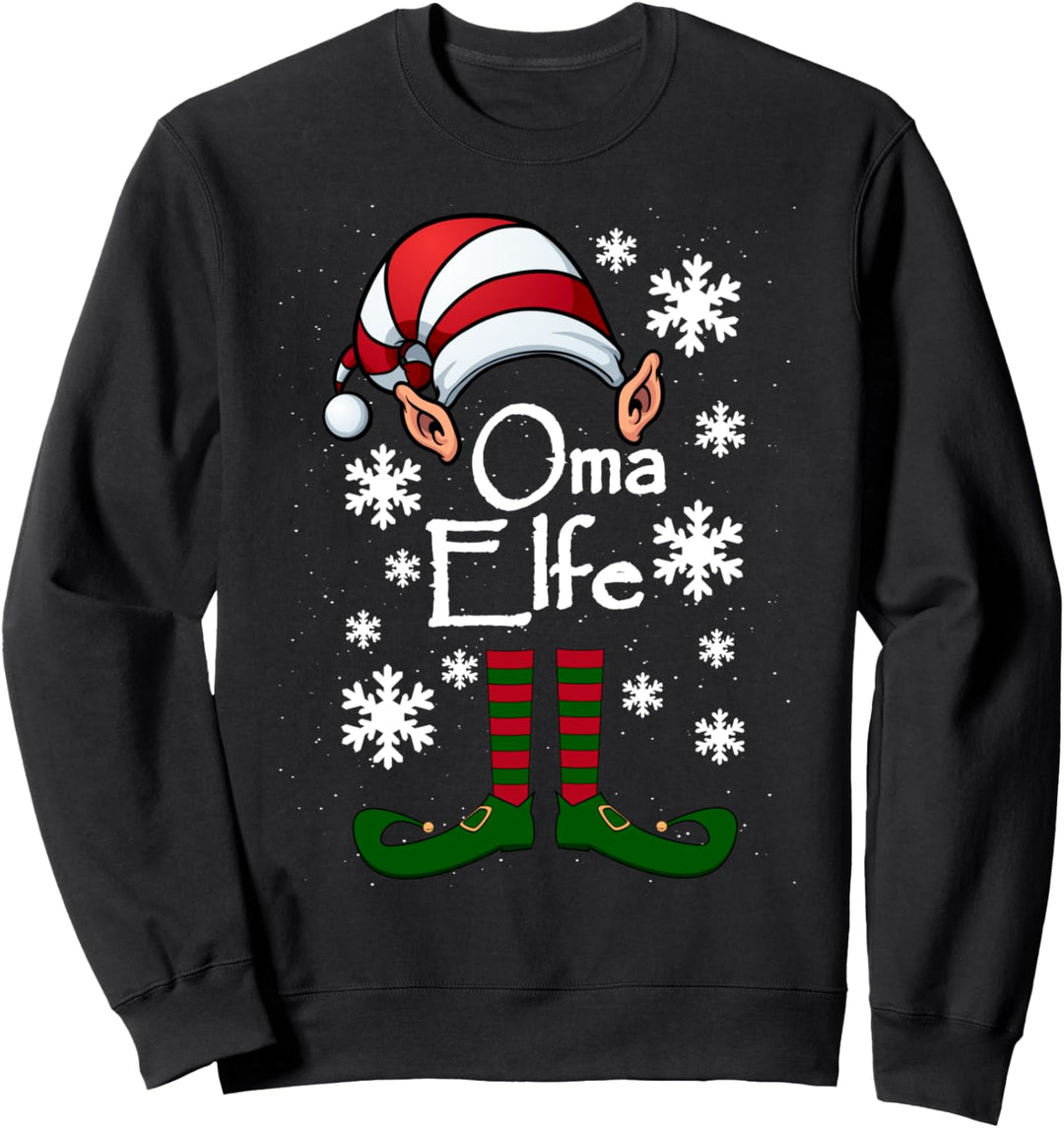 Elfen Oma - Grossmutter Elfe Weihnachten Ugly Christmas Sweatshirt