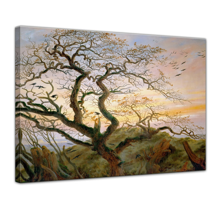 Bilderdepot24 Bild auf Leinwand | Caspar David Friedrich Der Baum der Krähen in 70x50 cm als Wandbil