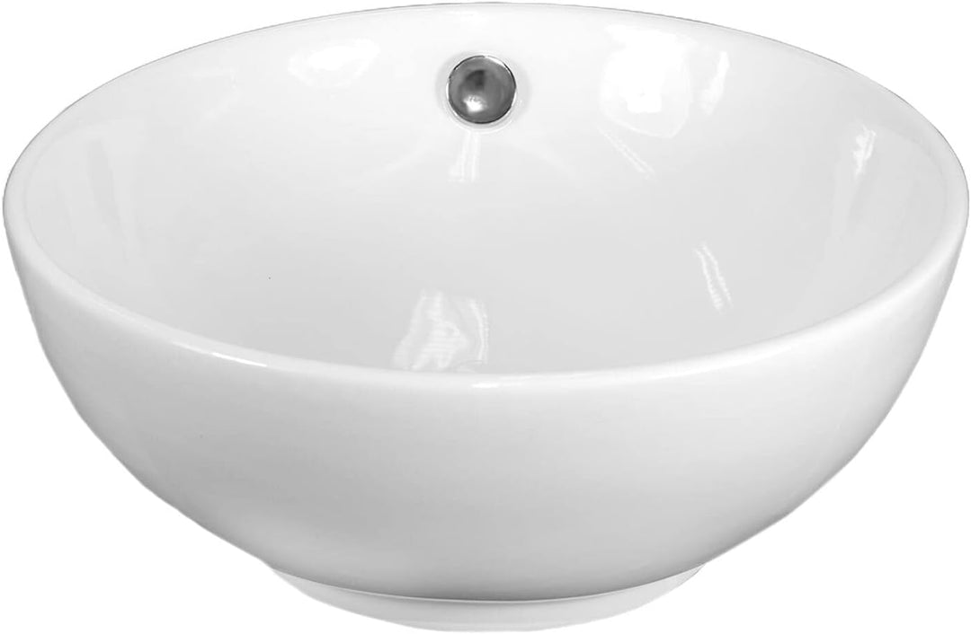 NEG Waschbecken Uno66A (rund) Aufsatz-Waschschale/Waschtisch (weiss) mit hohem Rand und Nano-Beschic