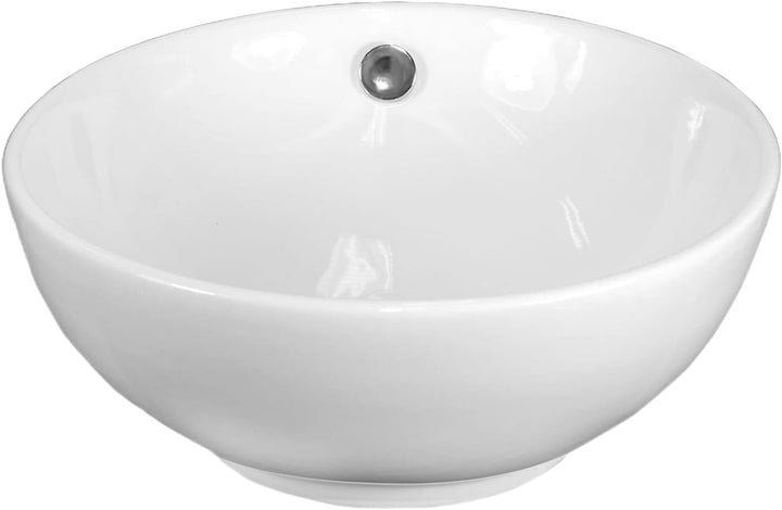 NEG Waschbecken Uno66A (rund) Aufsatz-Waschschale/Waschtisch (weiss) mit hohem Rand und Nano-Beschic