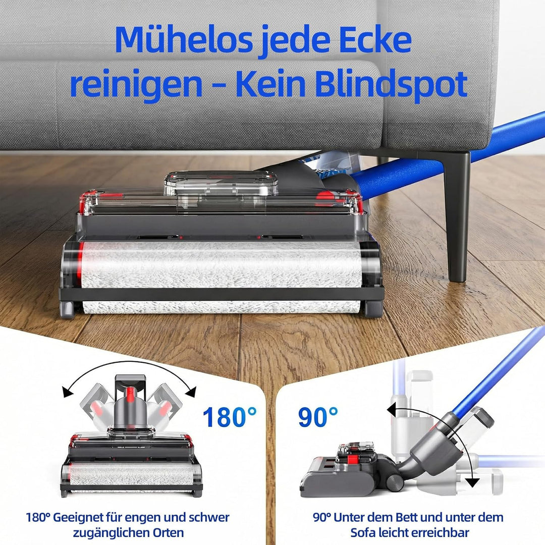 Bürste Wischaufsatz kompatibel für Dyson V7/V8/V10/V11/V15 Staubsauger, 2-IN-1 Elektrischer Bodenwis