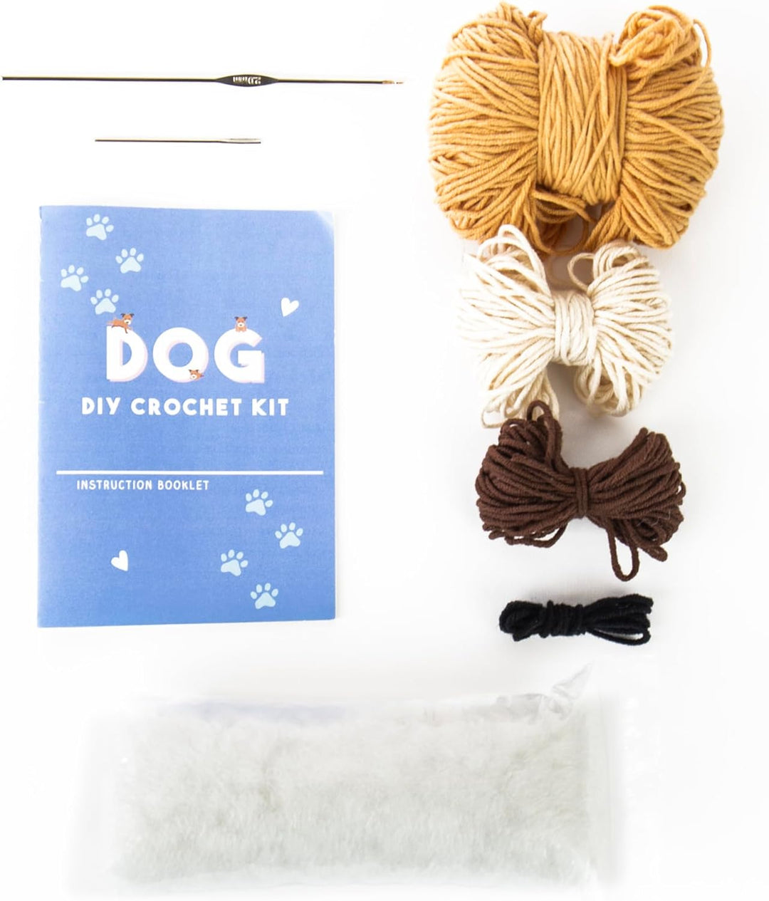 Gift Republic Kawaii Dog Crochet Kit DIY Craft Set for Creating Your Own Cute Puppy Gift for Teens &
