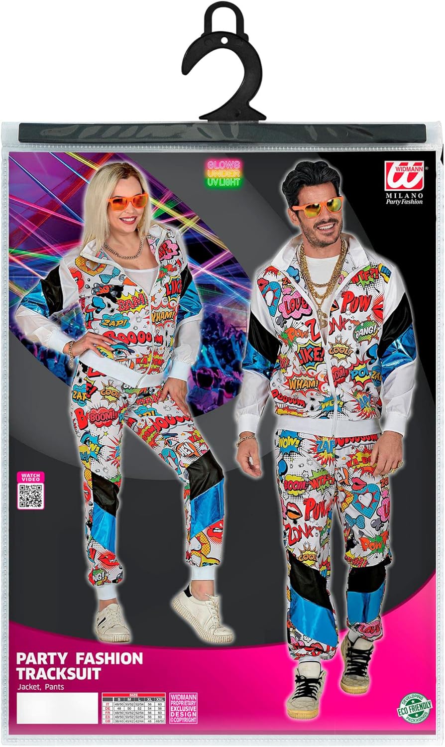 "POP ART SHELL SUIT" (jacket, pants) - (XL), XL