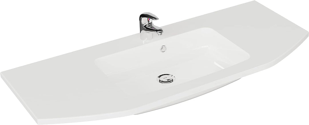 Pelipal Waschtisch aus Keramik Quickset 328 in Weiss, 112 cm breit | Keramik-Waschtisch