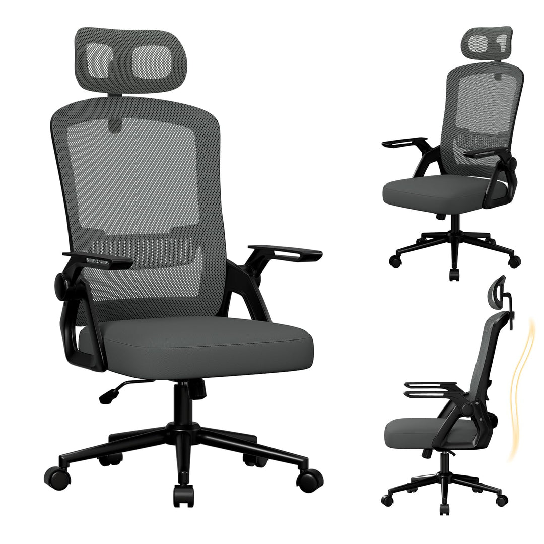 naspaluro Ergonomischer Bürostuhl, Schreibtischstuhl für Homeoffice | Mit Lordosenstütze &amp; verstellb