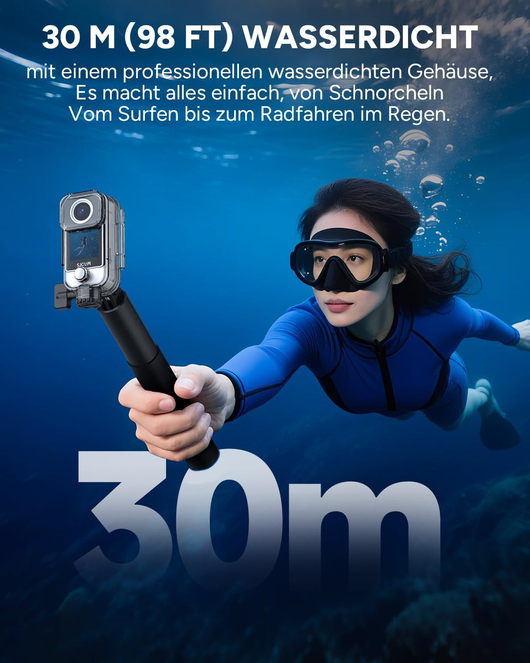 SJCAM C400 Vlogging Camera 4K Videokamera,256GB,7 Stunden Akku und 6 Achsen Bildstabilisierung,Vlog