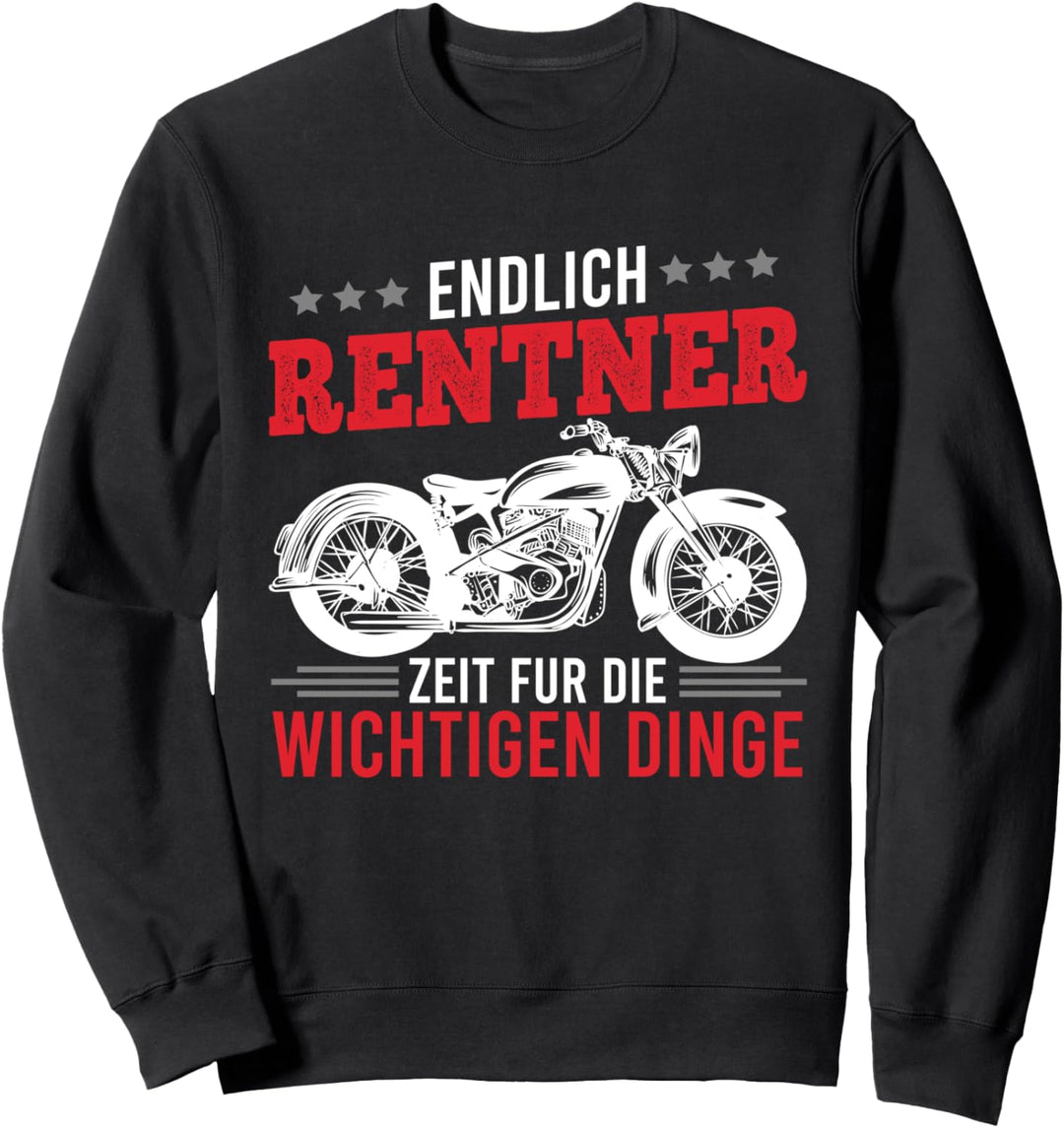 Endlich Rentner Motorradfahrer in Rente Motorrad Sweatshirt