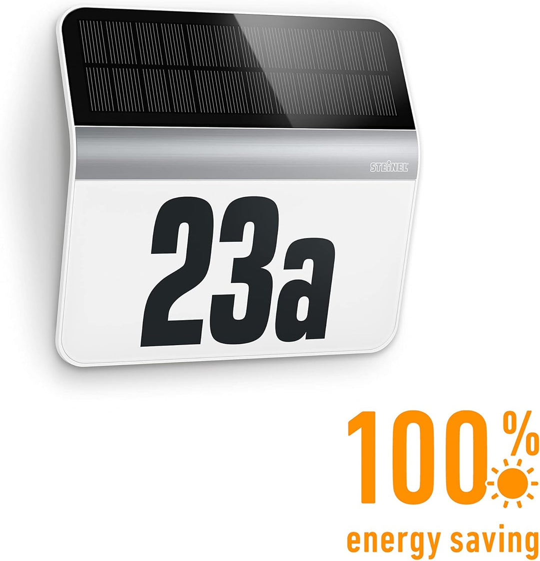 Steinel LED Solar Leuchte XSolar LH-N edelstahl, Dämmerungsschalter, 2500 mAh LiFe-Akku, inkl. beleu