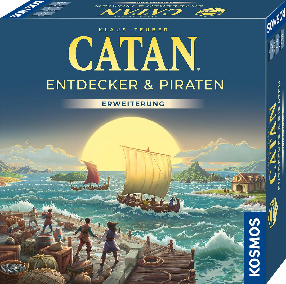 Kosmos 685164 Catan - Entdecker & Piraten, Erweiterung zu Catan - Das Spiel, Brettspiel für 3-4 Pers