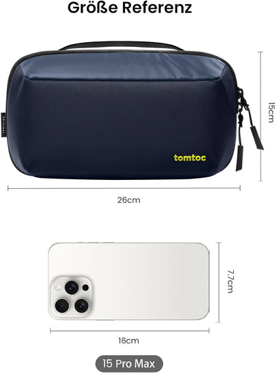 tomtoc Zubehörtasche Kabeltasche, Elektronik Tech Pouch Laptop Zubehör Organizer Tasche Cable Bag Re