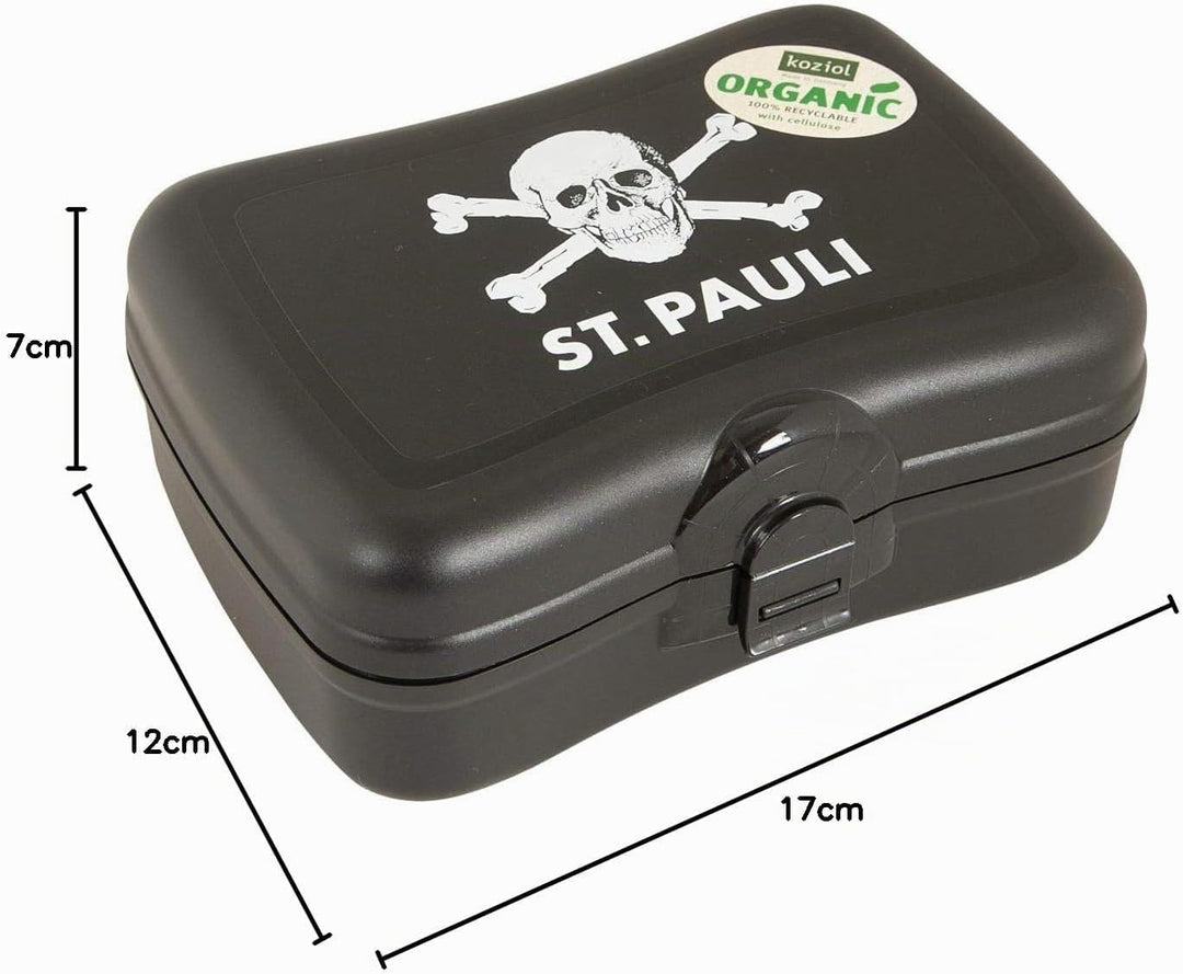 FC St. Pauli Brotdose Lunchbox Snackbox Nachhaltig - schwarz
