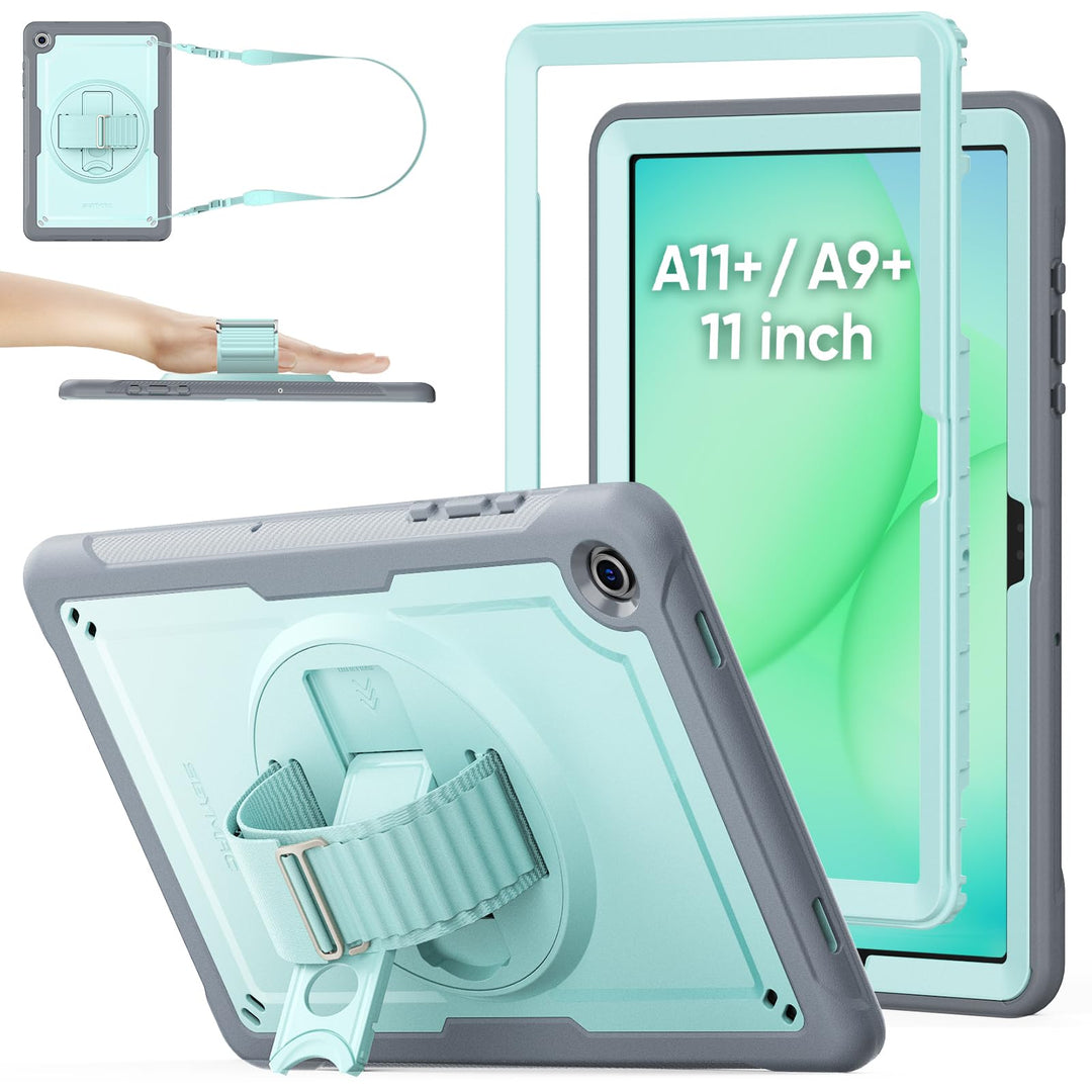 SEYMAC stock Hülle für Samsung Galaxy Tab A11+ Plus/A9+ Plus 11 Zoll 2025/2023, Stossfeste Hülle mit