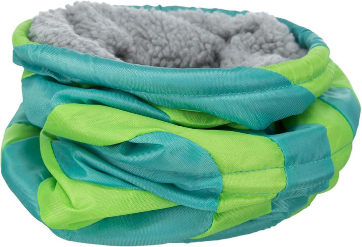 Trixie 6284 Kuscheltunnel für Kleintiere, ø 15 × 35 cm, grau/grün Grün, Grau 15x35 cm (1er Pack), tü