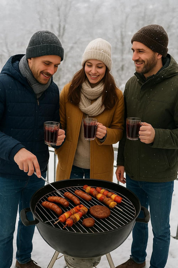 Grillrost Edelstahl Rostauflage klappbar Rostfrei von Brandsseller Rund Ø 54,5 cm für Weber 57 cm ge