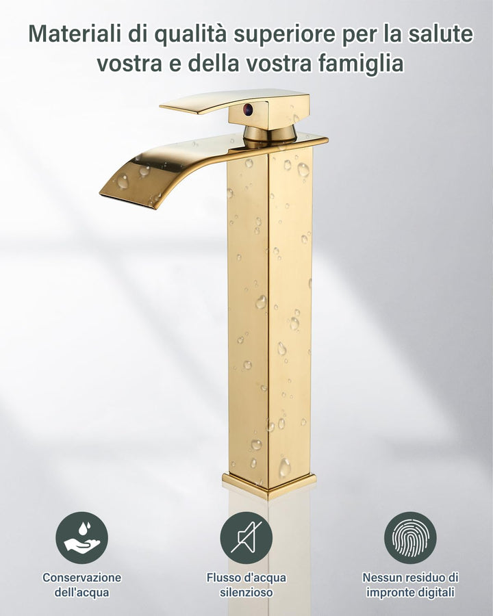 JUNSHENG Badezimmer-Wasserhahn, Einhebel-Badezimmer-Waschbeckenarmatur, Warm- und Kaltwasser-Wasserh