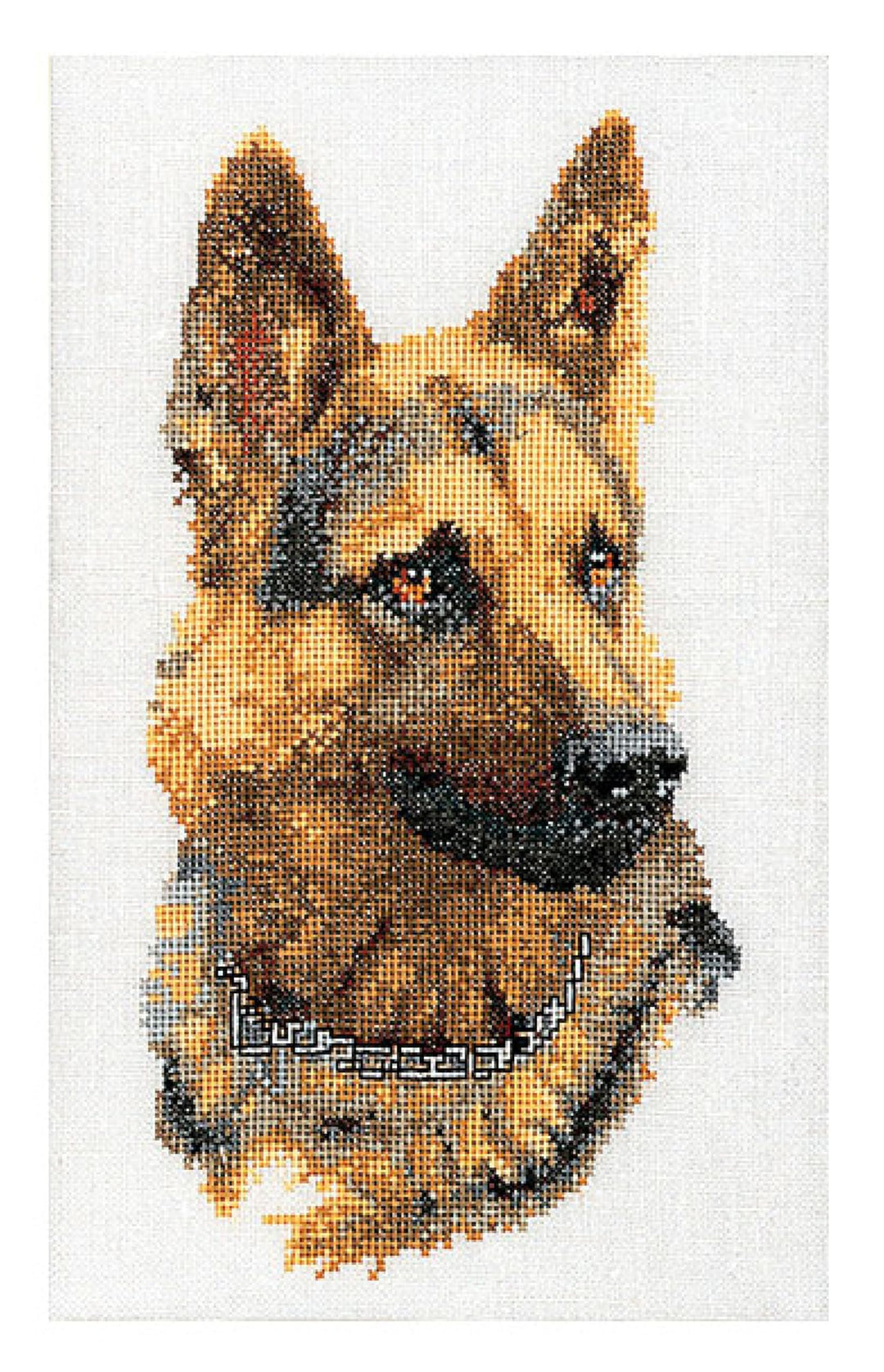 Thea Gouverneur - Kreuzstich-Set - Schäferhund - Leinen - 24 Count - Für Erwachsene - 934 24x33cm, 2