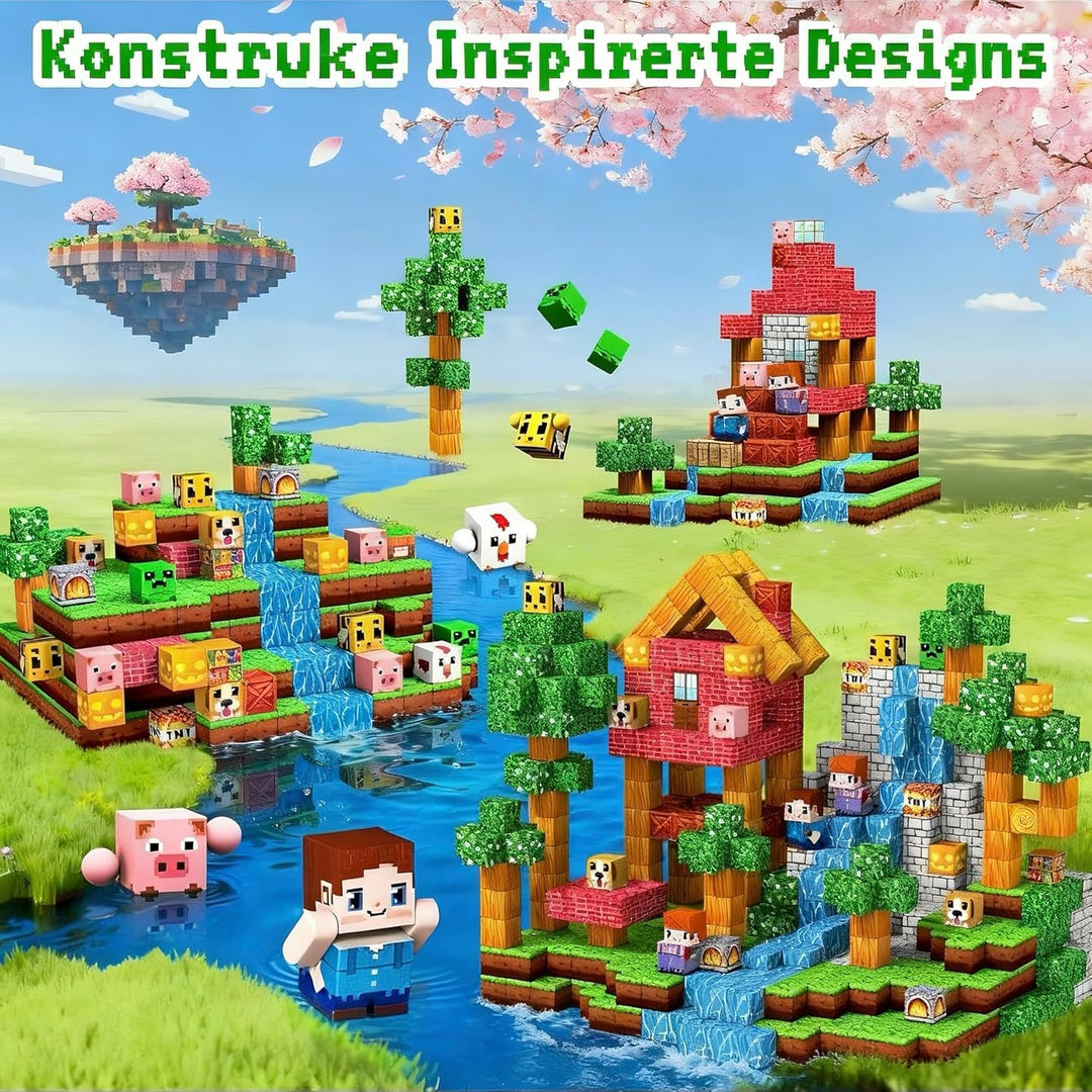 216 Teile Magnetische Bausteine, Magnetbausteine Magnetspielzeug Magneten Kinder, Magnetische Bauwel