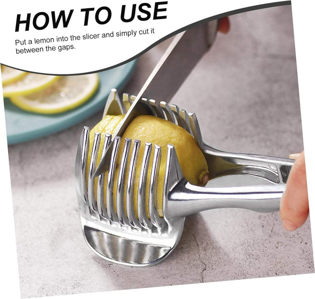 Edelstahl Zitronenschneider Und Obstschneider Handlicher Mehrzweck-slicer Für Tomaten Früchte Und Ge