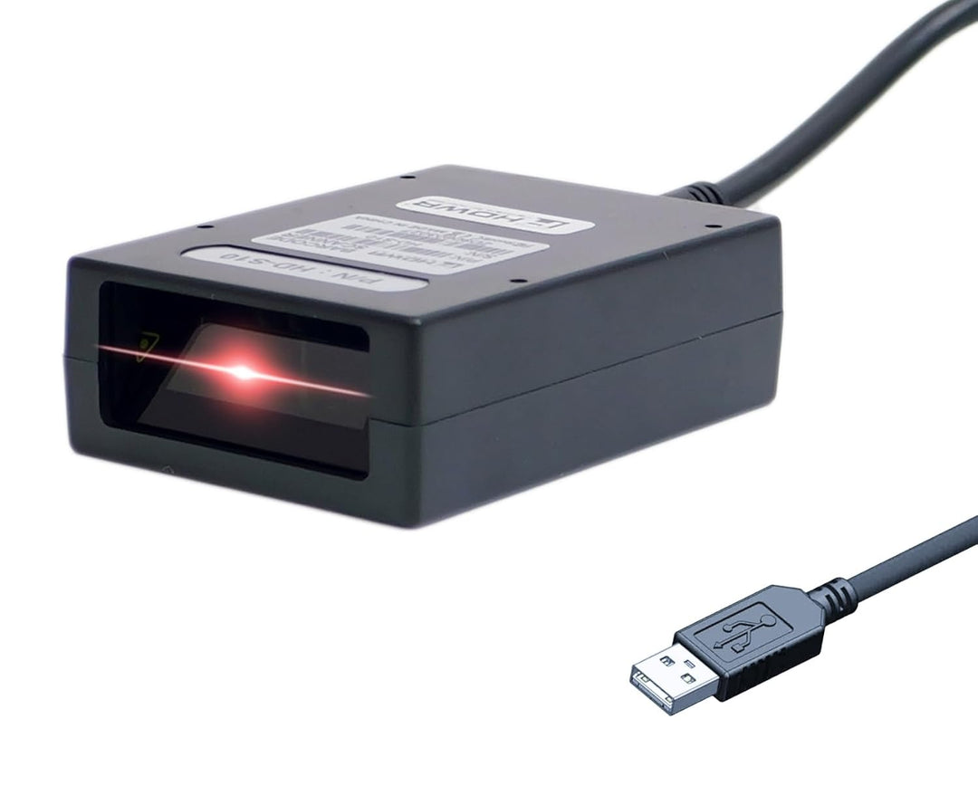 Barcode Scanner 1D Code, Wireless & USB, professioneller Barcodescanner USB zum Barcode Scannen, sch