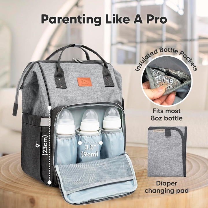 KeaBabies Baby Wickeltasche mit Wickelunterlage - Wickelrucksack Baby für Jungen, Mädchen, Wasserdic