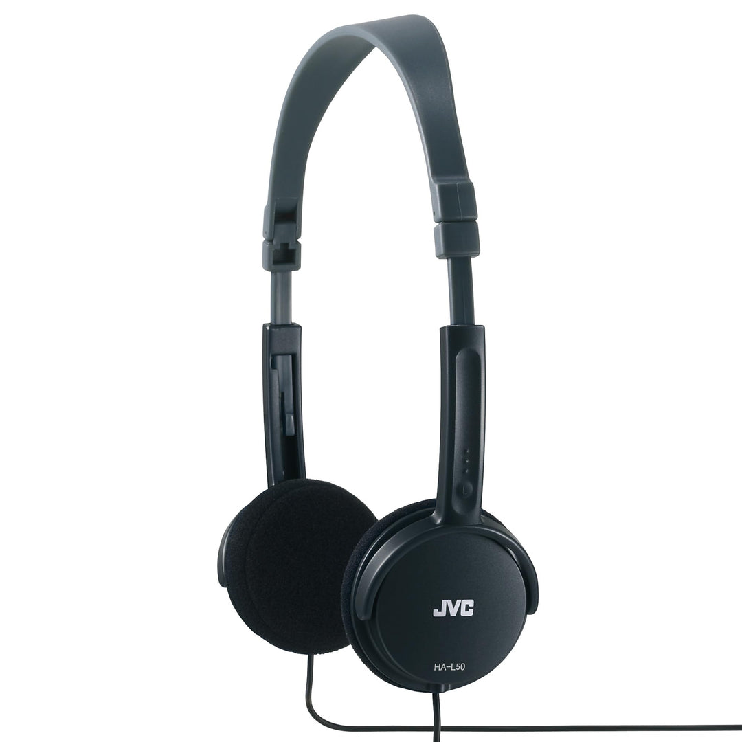 JVC HA-L50-B-E extraleichter On-Ear Kopfhörer, faltbar (Schwarz) one size Offen, one size Offen