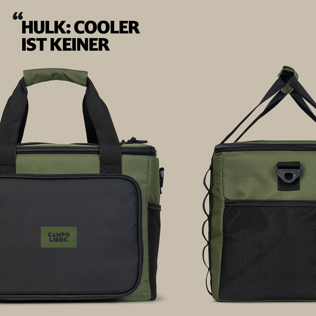 Campo Libre.® Hulk I Premium Camping Kühltasche 30l & 20l I Kühltasche klein mit Wasserdichten Reiss