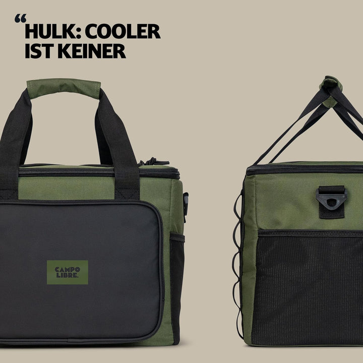 Campo Libre.® Hulk I Premium Camping Kühltasche 30l & 20l I Kühltasche klein mit Wasserdichten Reiss