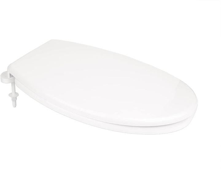 BigDean WC-Sitz oval - weiss 46x37 cm - Aus Thermoplast-Kunststoff - Einfache Montage - Toilettensit