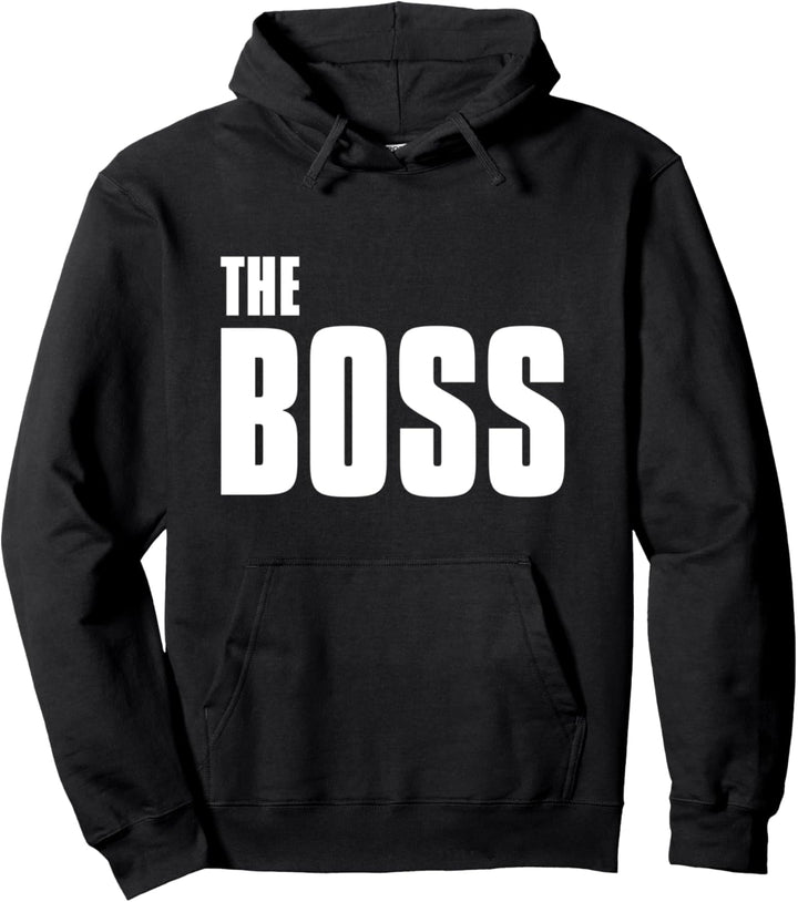 Vater Sohn Partnerlook Outfit The Boss Papa Kind Partner Pullover Hoodie