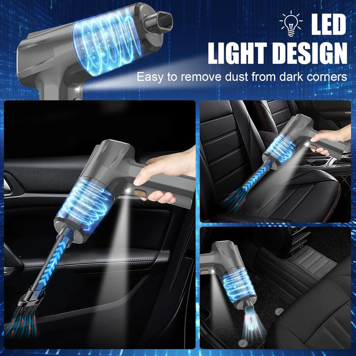 Mini Auto Kabellos Handstaubsauger: USB Aufladbar Stark Lithium Ionen Akku Portable Handheld Staubsa