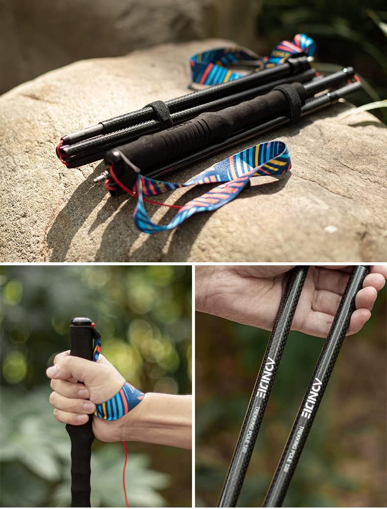 Trekkingstöcke faltbar, leicht, AONIJIE Canbo Fiber Wanderstöcke, 110/120cm Ultraleicht für Wandern
