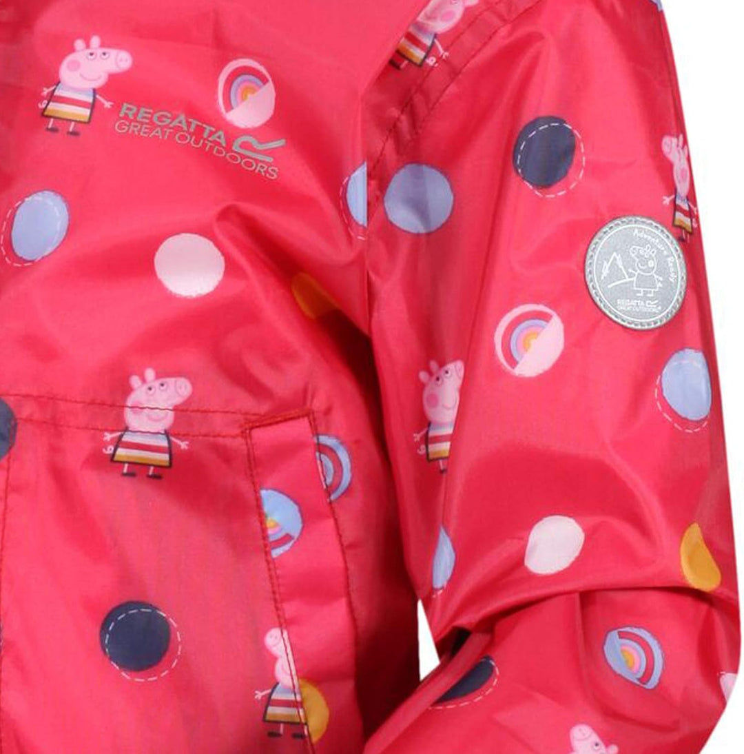 Regatta Unisex Kinder Muddy Puddle Jacket Outdoorjacke 6-12 Monate BrightBlushPolkaDot, 6-12 Monate