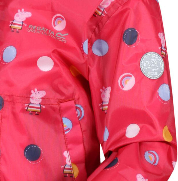 Regatta Unisex Kinder Muddy Puddle Jacket Outdoorjacke 6-12 Monate BrightBlushPolkaDot, 6-12 Monate
