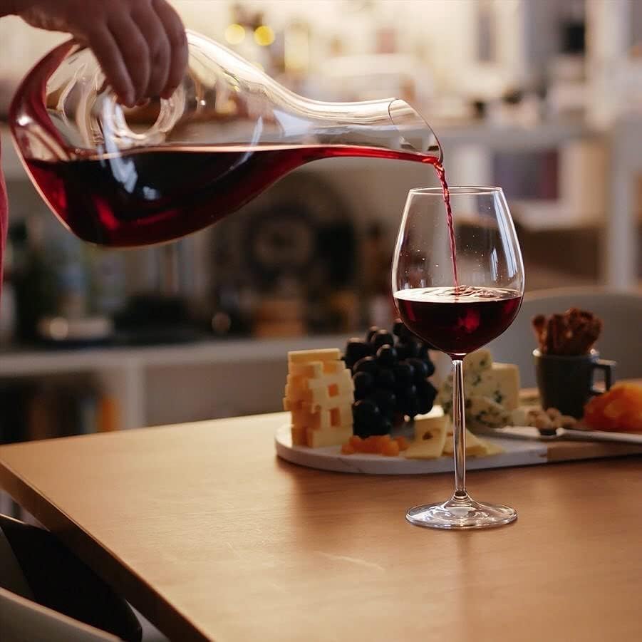 Wilmax Rotwein-Dekanter | 1000 ml | Wein-Karaffe aus Glas | Wein-dekantierer | Weinkaraffe | Dekanti