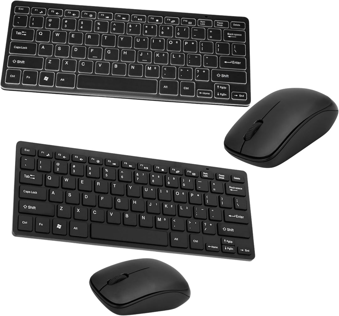 Kabelloses Tastatur Maus Set, 2.4 GHz Ultraslim QWERTY Layout Tragbare Funktastatur Mouse mit 78 Tas