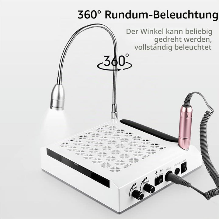 4 in 1 Staubabsaugung Nagelstudio &amp; Zuhause mit Nagelfräser 4300 U/min 23×23×7cm Elektrisch Nagelsta