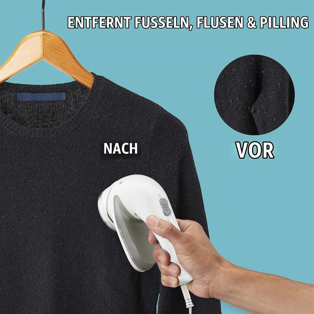 Conair Fusselentferner, Wiederaufladbarer Fusselrasierer für Kleidung und Stoffe, Ergonomischer Grif