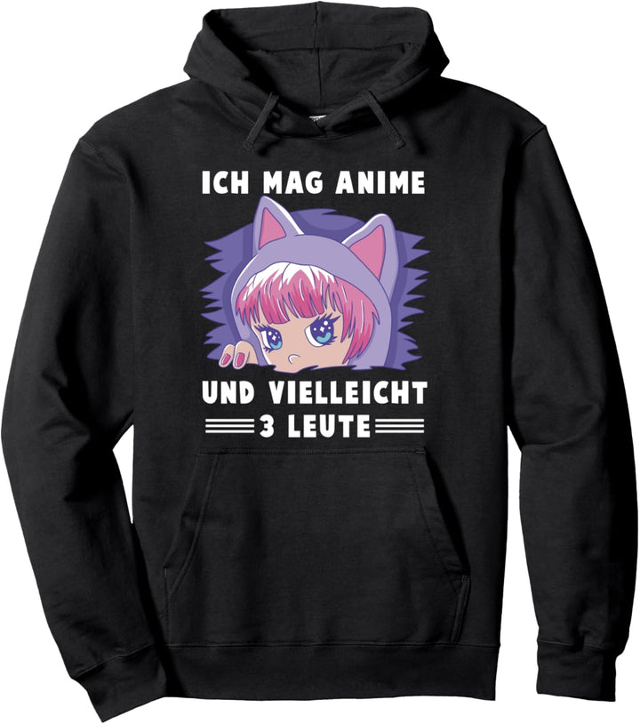 Ich mag Anime und vielleicht 3 Leute Kawaii anime Mädchen -R Pullover Hoodie