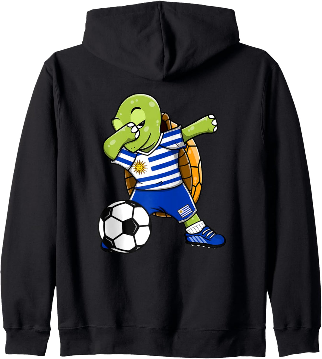 Dabbing Schildkröte Uruguay Fussball Uruguayische Flagge Kapuzenjacke