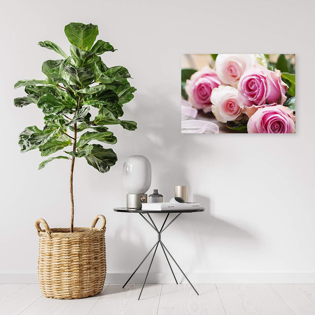 Wanddeko Blume Kunst modern Bilder Pflanze Violett 100x70 cm M14561 100x70 cm, M14561 100x70 cm